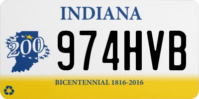 IN license plate 974HVB
