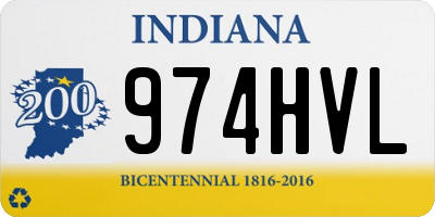 IN license plate 974HVL