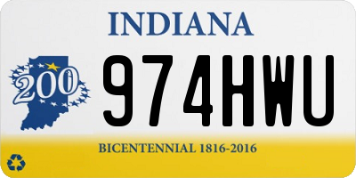 IN license plate 974HWU