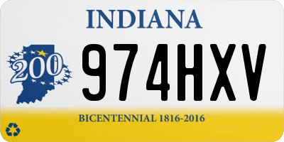 IN license plate 974HXV