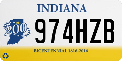 IN license plate 974HZB
