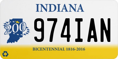 IN license plate 974IAN