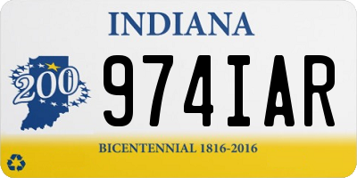 IN license plate 974IAR
