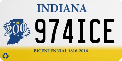 IN license plate 974ICE
