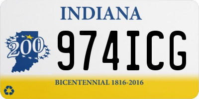 IN license plate 974ICG