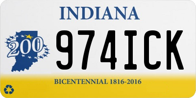 IN license plate 974ICK