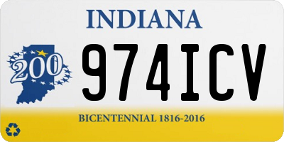IN license plate 974ICV