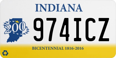 IN license plate 974ICZ
