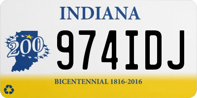 IN license plate 974IDJ