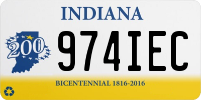 IN license plate 974IEC