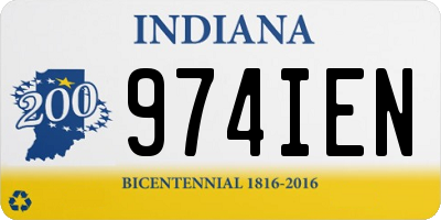 IN license plate 974IEN