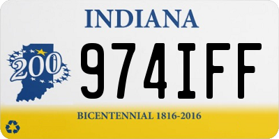 IN license plate 974IFF