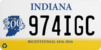 IN license plate 974IGC