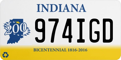 IN license plate 974IGD