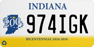 IN license plate 974IGK