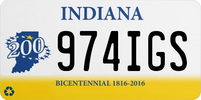 IN license plate 974IGS