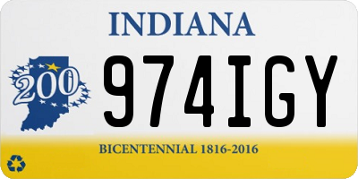 IN license plate 974IGY