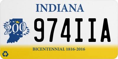 IN license plate 974IIA