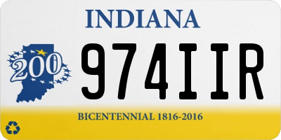IN license plate 974IIR