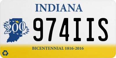 IN license plate 974IIS