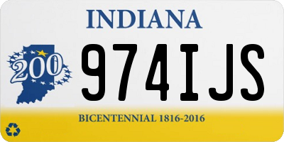 IN license plate 974IJS