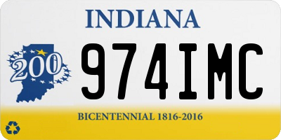 IN license plate 974IMC