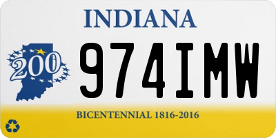 IN license plate 974IMW