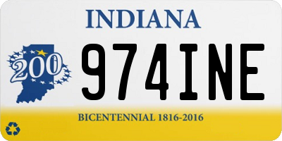 IN license plate 974INE