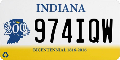 IN license plate 974IQW