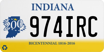 IN license plate 974IRC