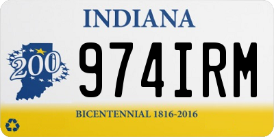 IN license plate 974IRM