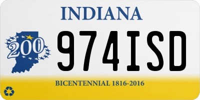 IN license plate 974ISD