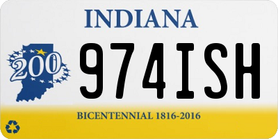 IN license plate 974ISH