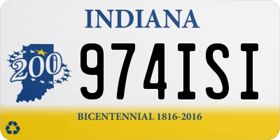 IN license plate 974ISI
