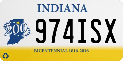 IN license plate 974ISX