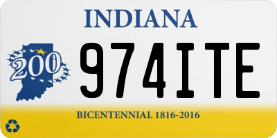IN license plate 974ITE