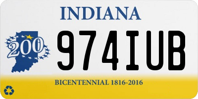 IN license plate 974IUB