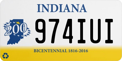 IN license plate 974IUI