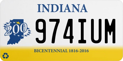IN license plate 974IUM
