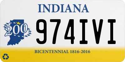 IN license plate 974IVI