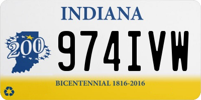 IN license plate 974IVW