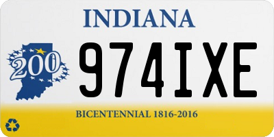 IN license plate 974IXE