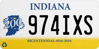 IN license plate 974IXS