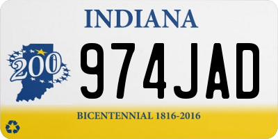 IN license plate 974JAD