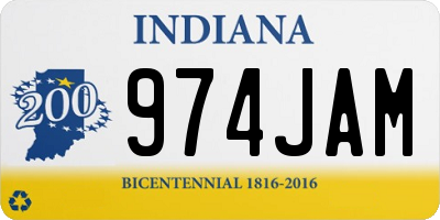 IN license plate 974JAM