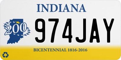IN license plate 974JAY