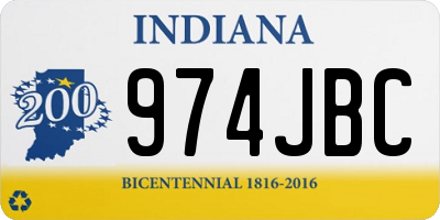 IN license plate 974JBC