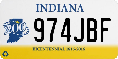 IN license plate 974JBF