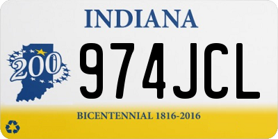 IN license plate 974JCL