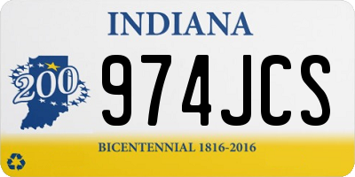 IN license plate 974JCS